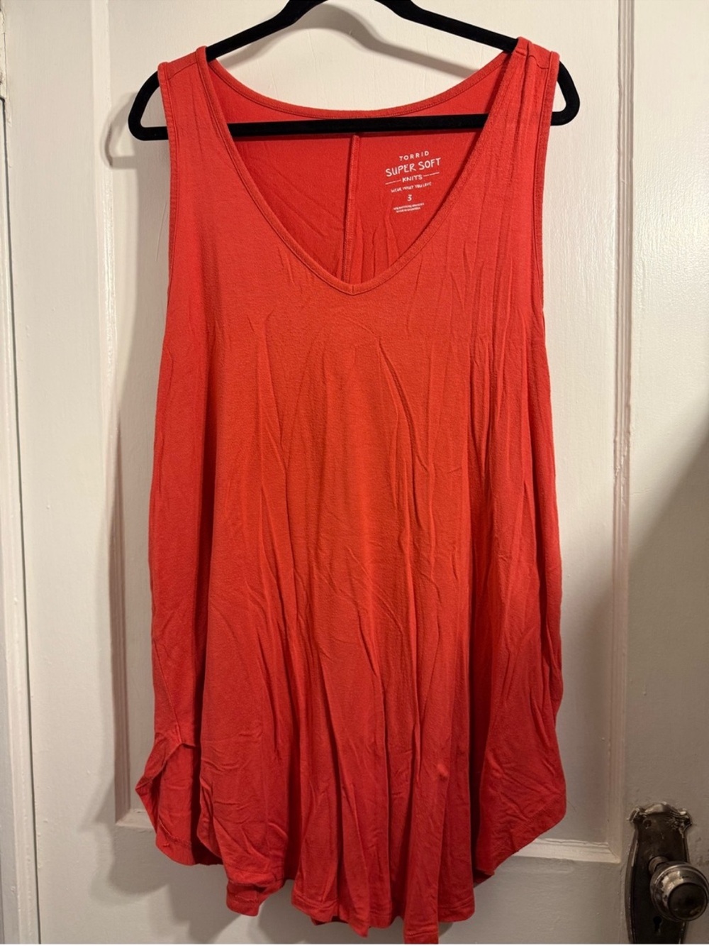 torrid Coral V-Neck Super Soft Tank